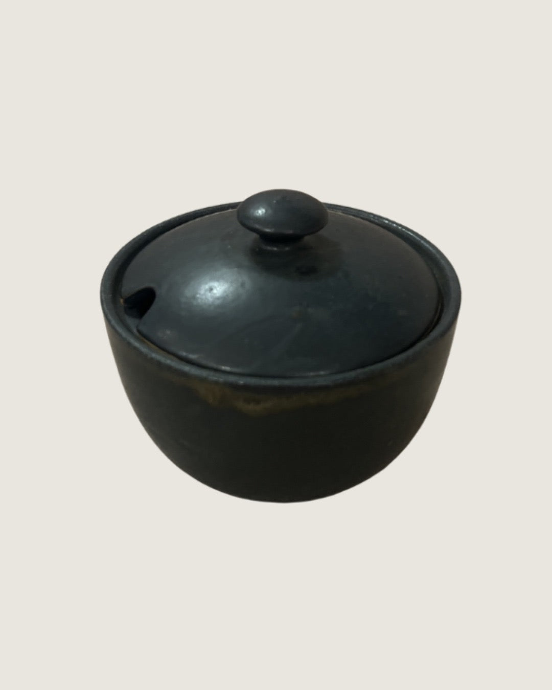 Charcoal Small Lidded Jar