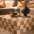 Damier Coffee Table - Gold