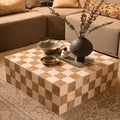 Damier Coffee Table - Gold