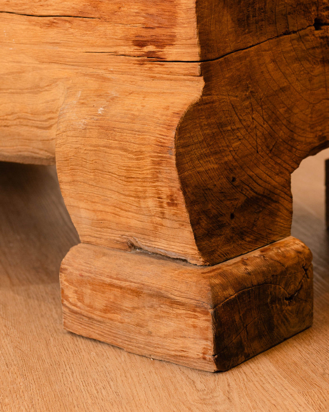 Solid Tree Trunk Bench