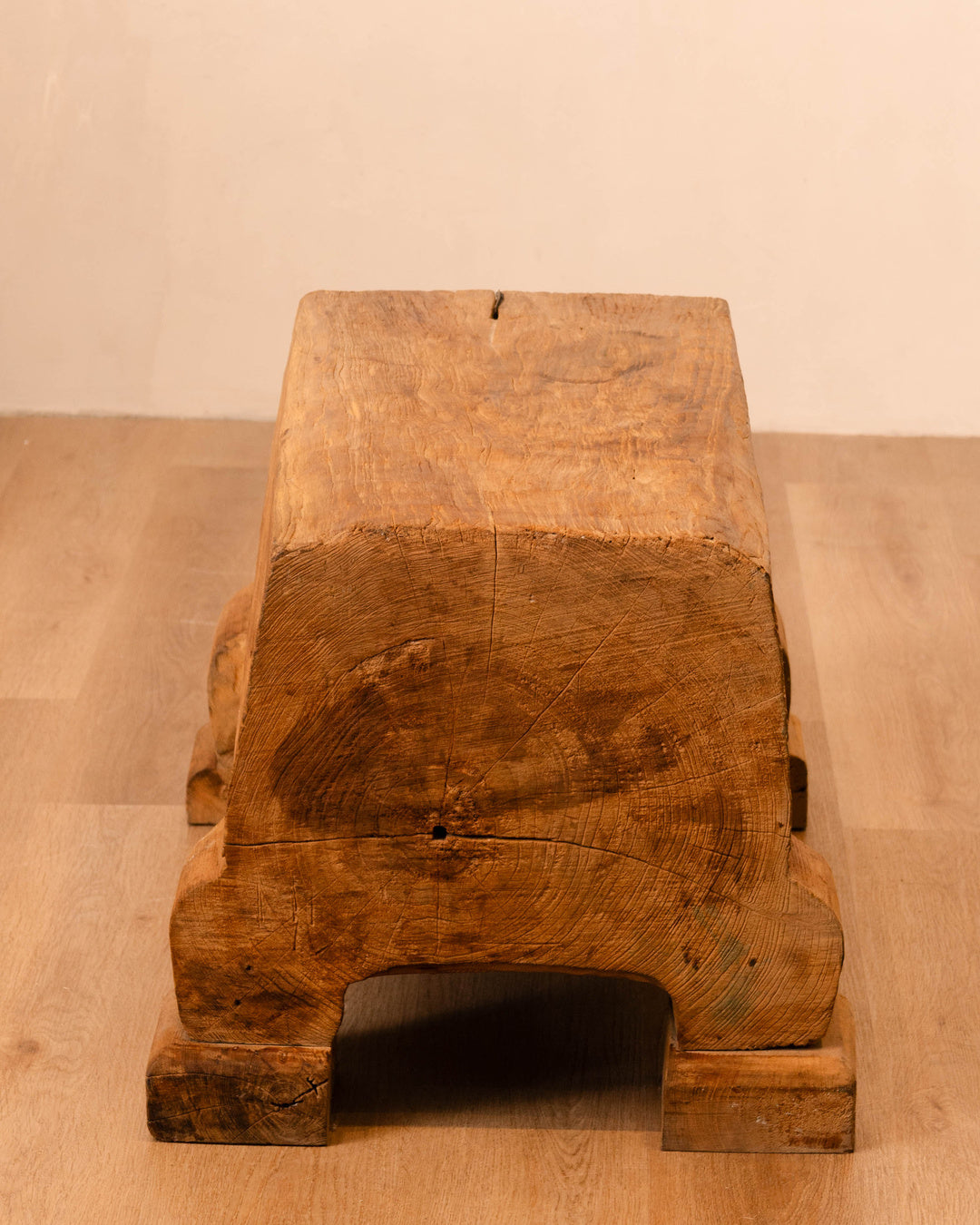 Solid Tree Trunk Bench
