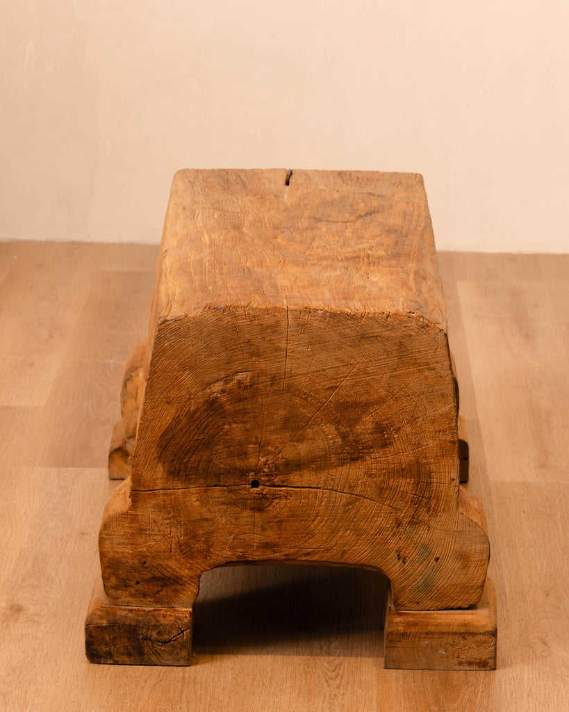 Solid Tree Trunk Bench