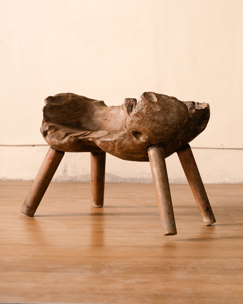 Coba Raw Wood Stool
