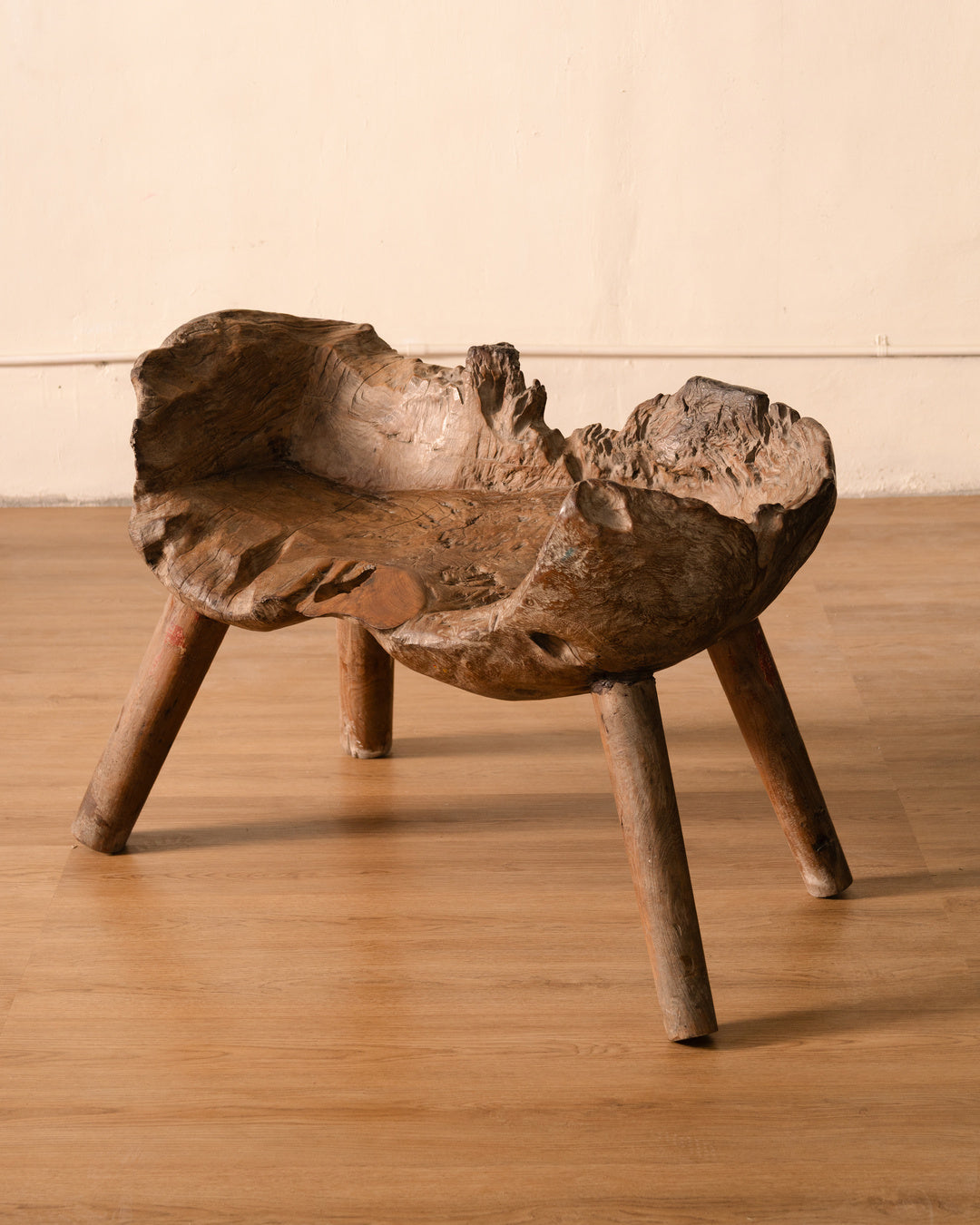 Coba Raw Wood Stool