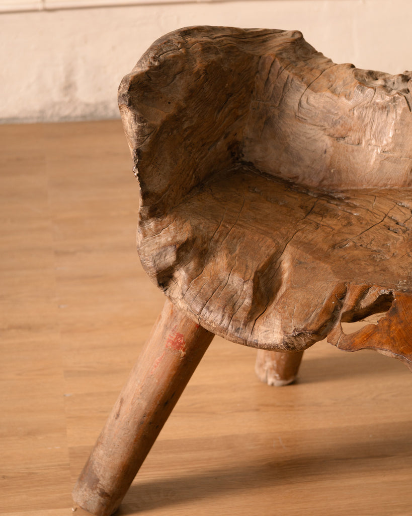 Coba Raw Wood Stool