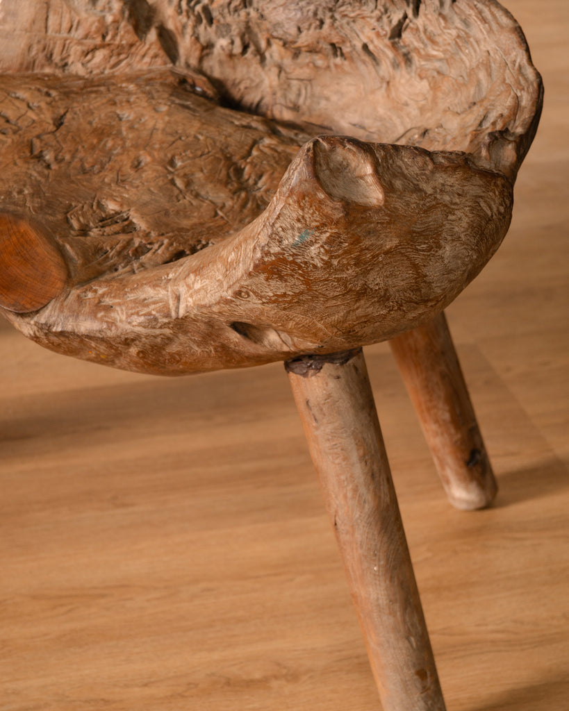 Coba Raw Wood Stool