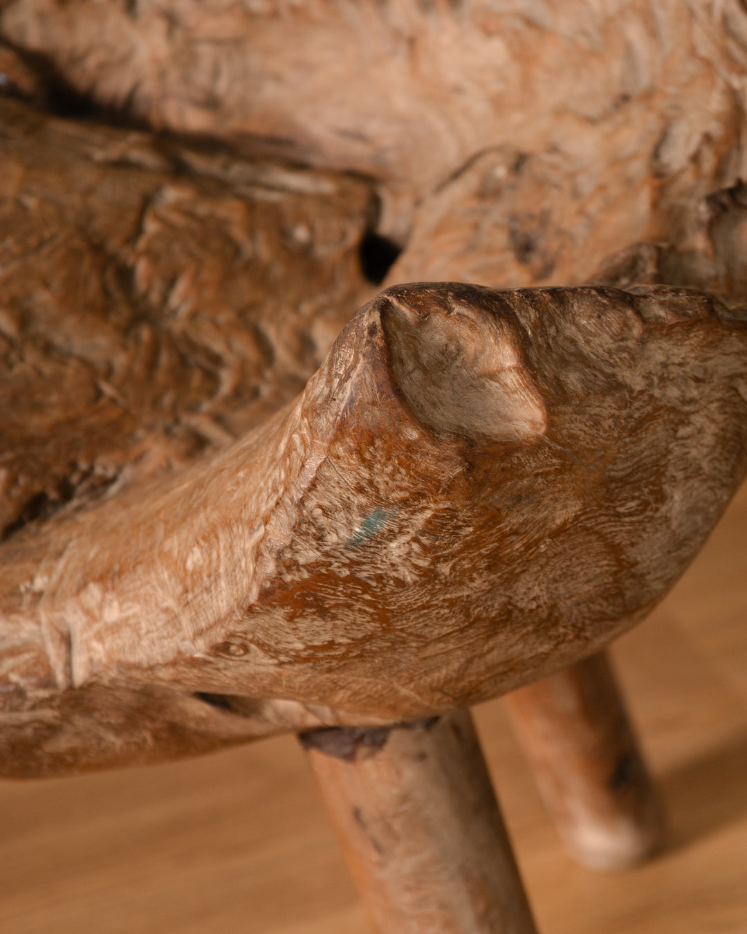 Coba Raw Wood Stool