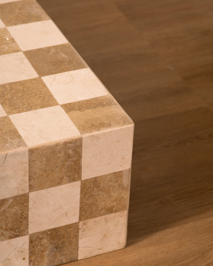 Damier Coffee Table - Gold