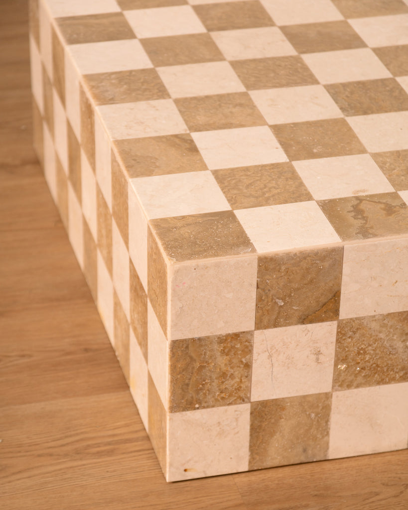 Damier Coffee Table - Gold