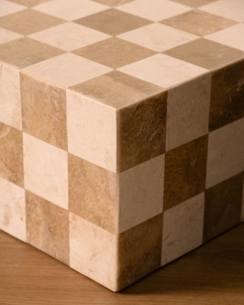 Damier Coffee Table - Gold
