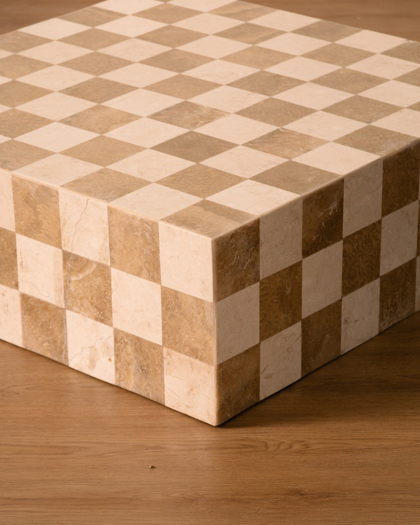 Damier Coffee Table - Gold