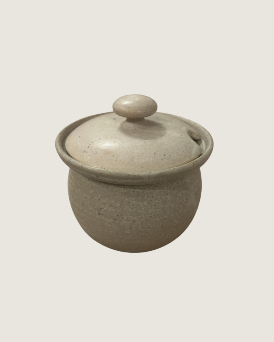 Bone Small Lidded Jar
