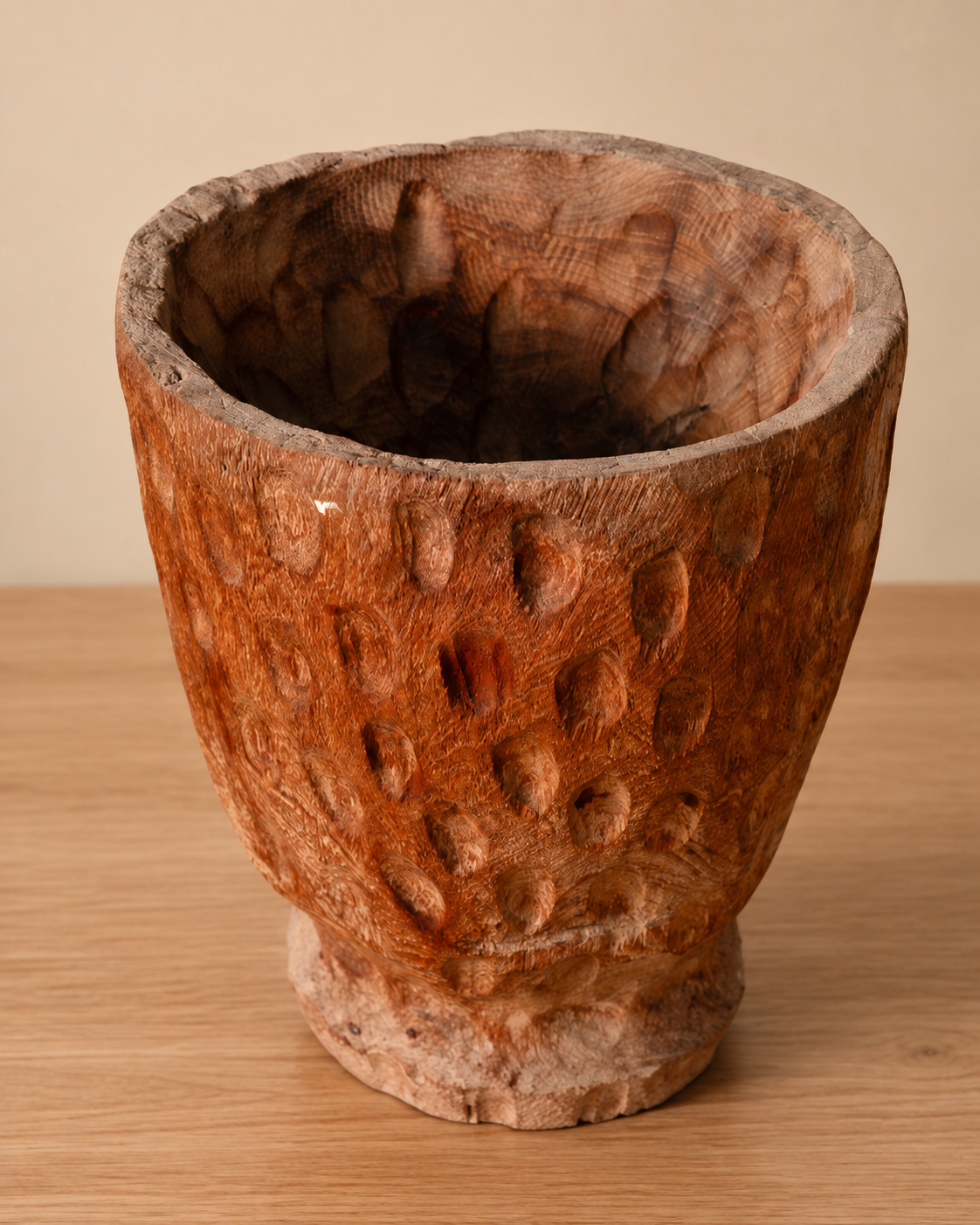 Carved Wood Planter