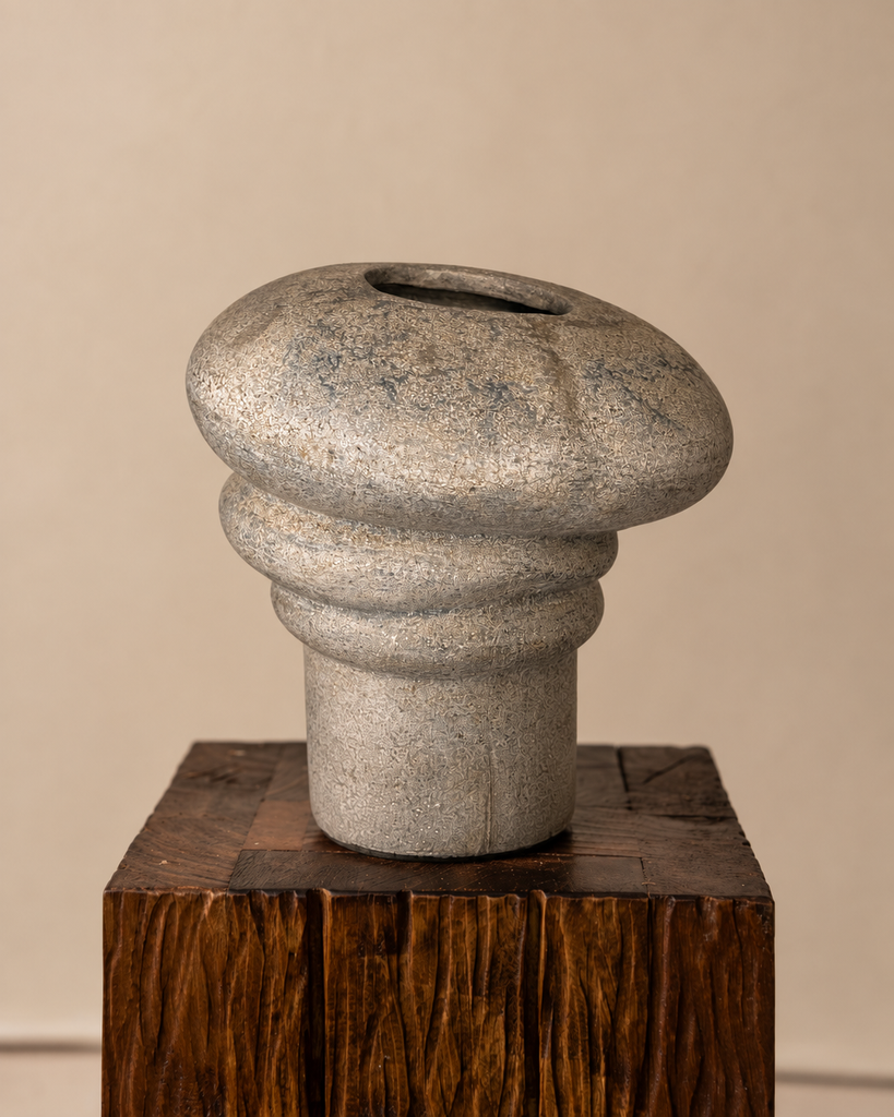 Java Rustic Gray Vessel