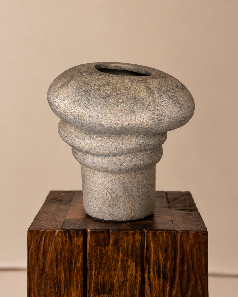 Java Rustic Gray Vessel