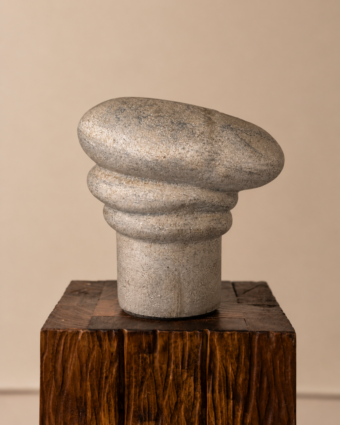 Java Rustic Gray Vessel