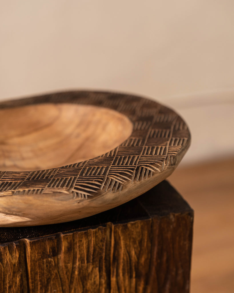 Carved Teak Wood Bowl