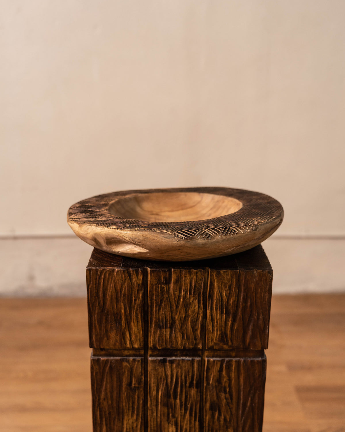 Carved Teak Wood Bowl