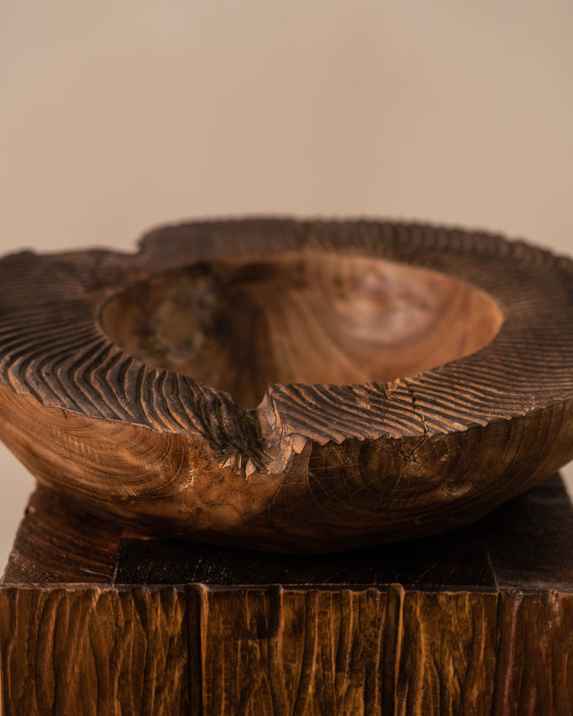 Carved Teak Wood Bowl