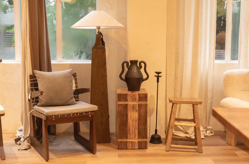 Reika Handcarved Floor Lamp