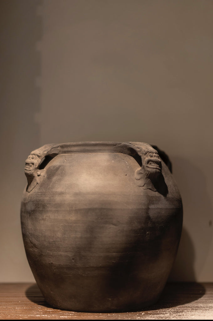 Vintage Chinese Four-Handled Pot