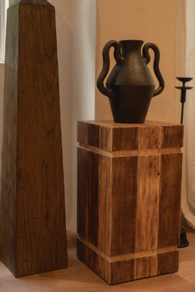 Larina Aged Wood Pedestal