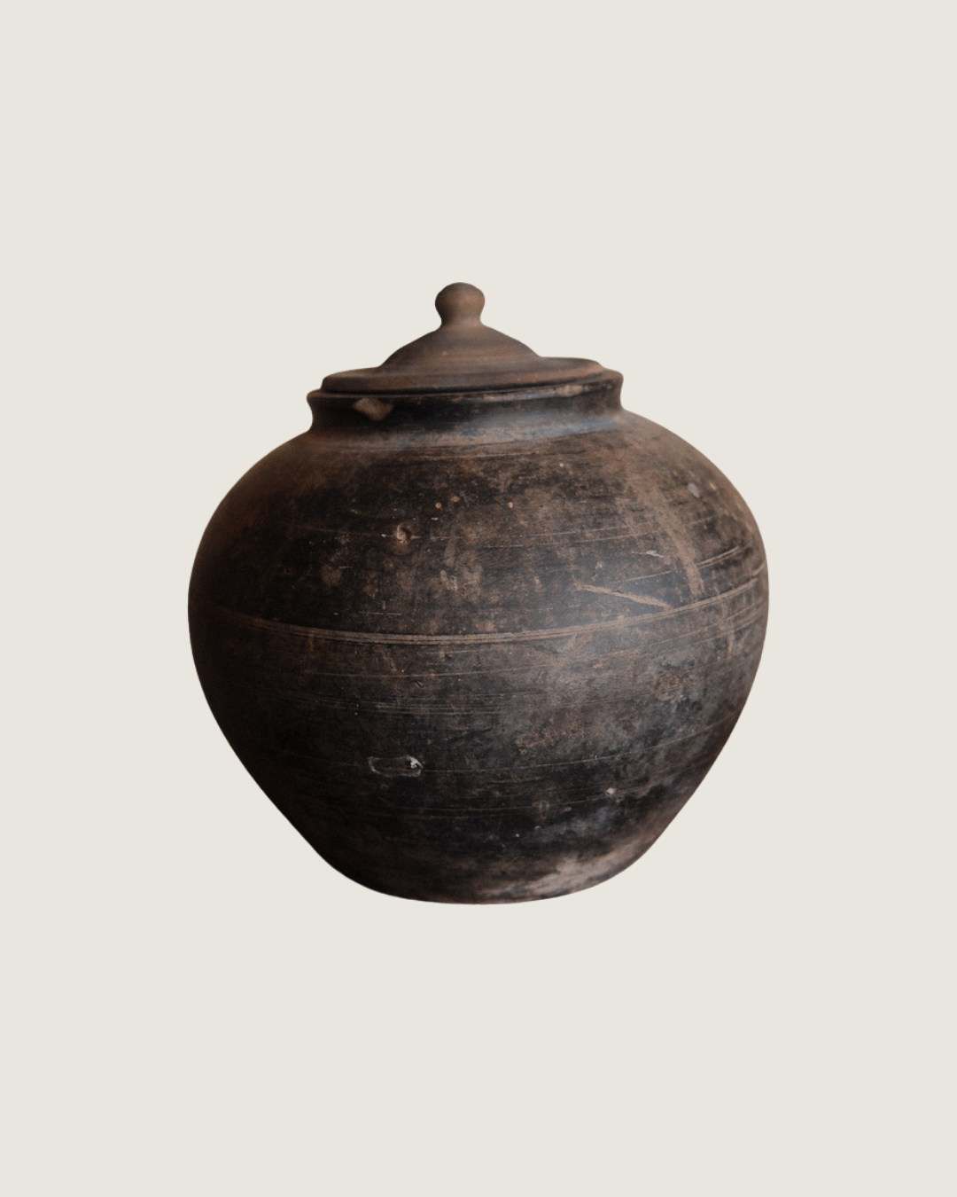Zhong Earthen Storage Pots with Lid