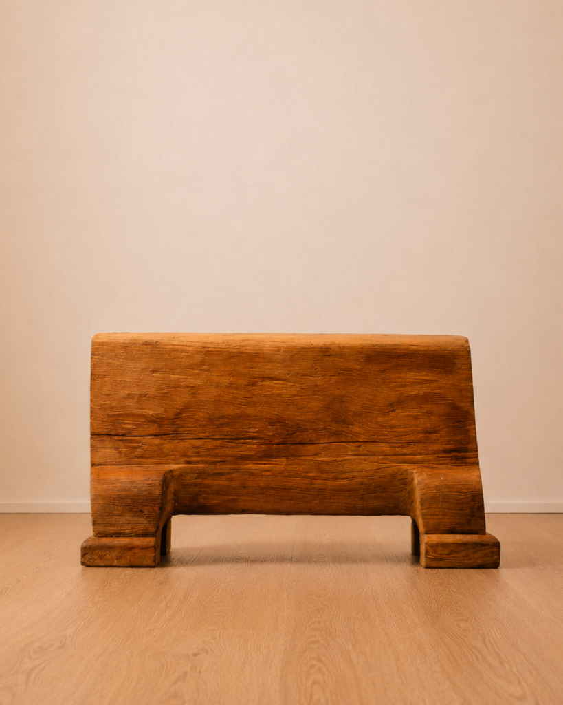 Solid Tree Trunk Bench