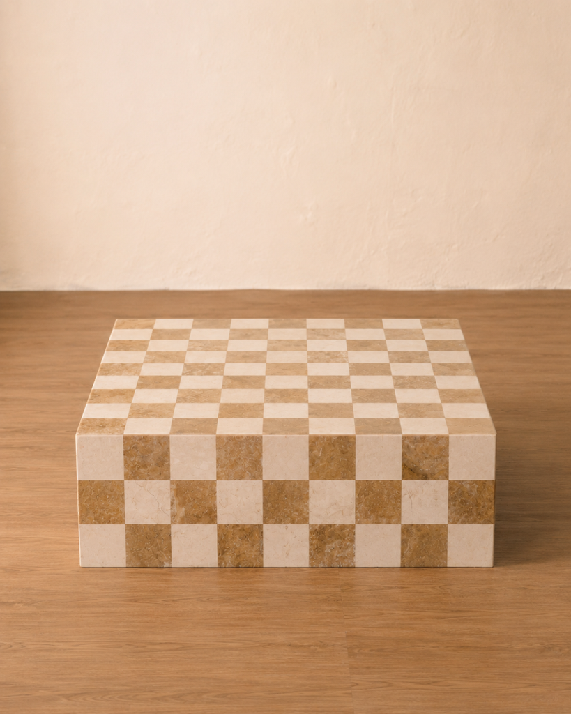 Damier Coffee Table - Gold