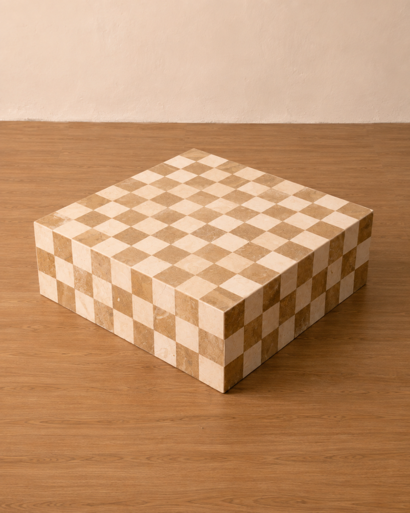Damier Coffee Table - Gold