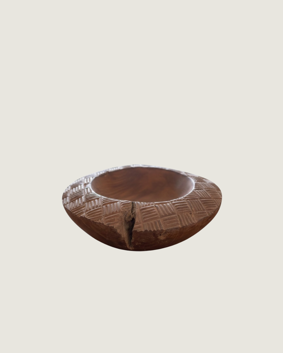 Carved Teak Wood Bowl