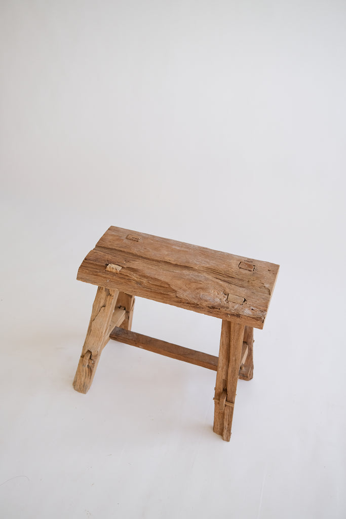 Vintage Elm Stool