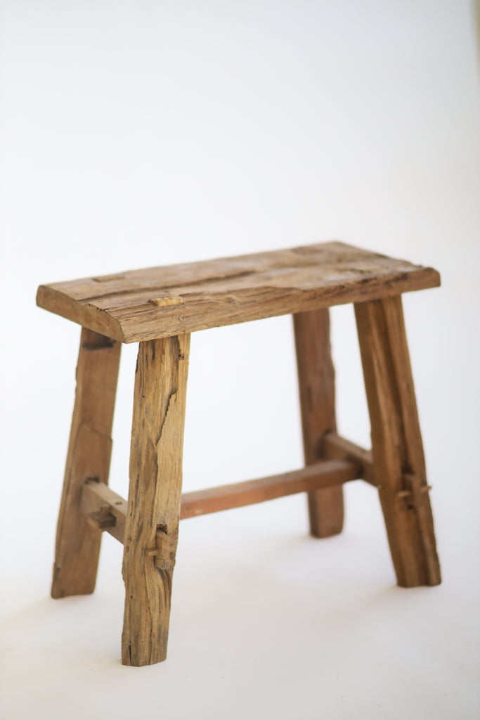 Vintage Elm Stool