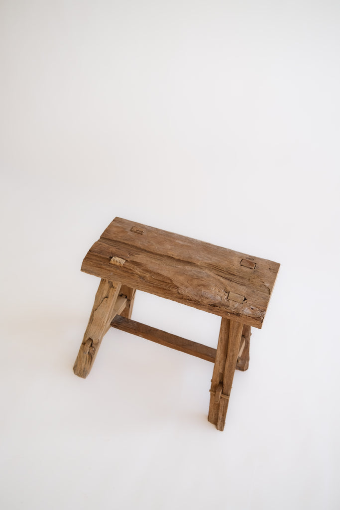 Vintage Elm Stool