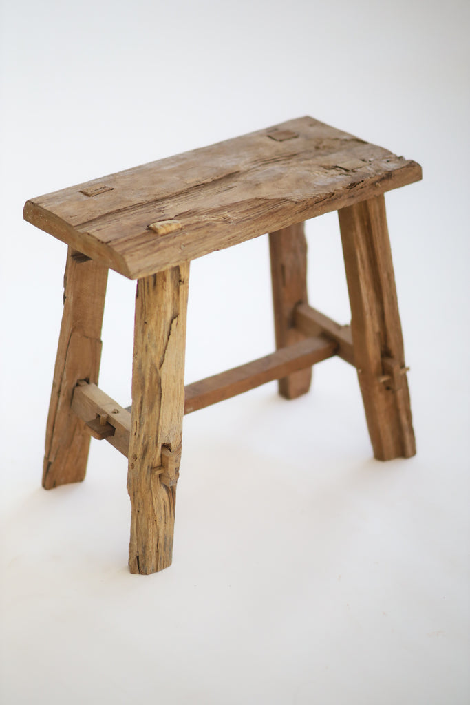 Vintage Elm Stool