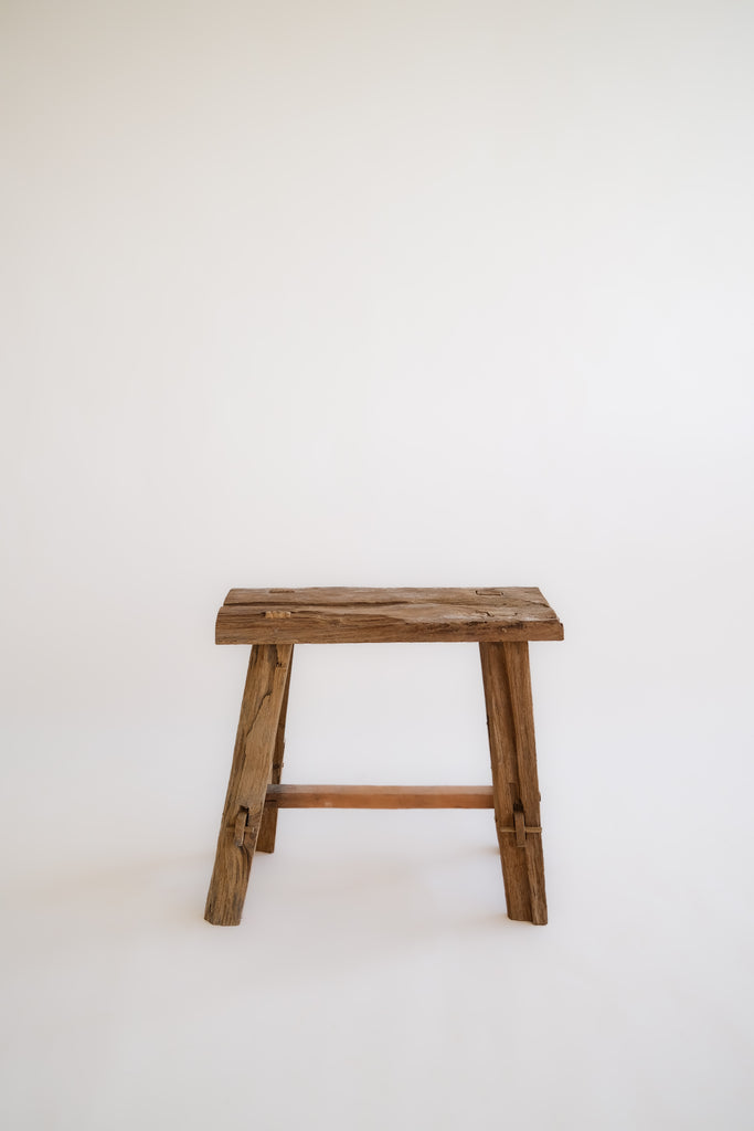 Vintage Elm Stool