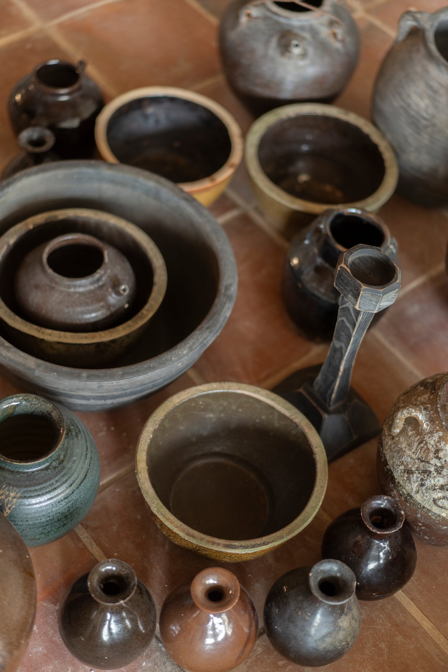 Vintage Weathered Clay Pots