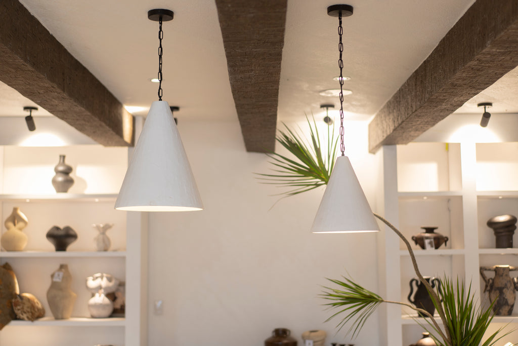 Plaster Cone Pendant