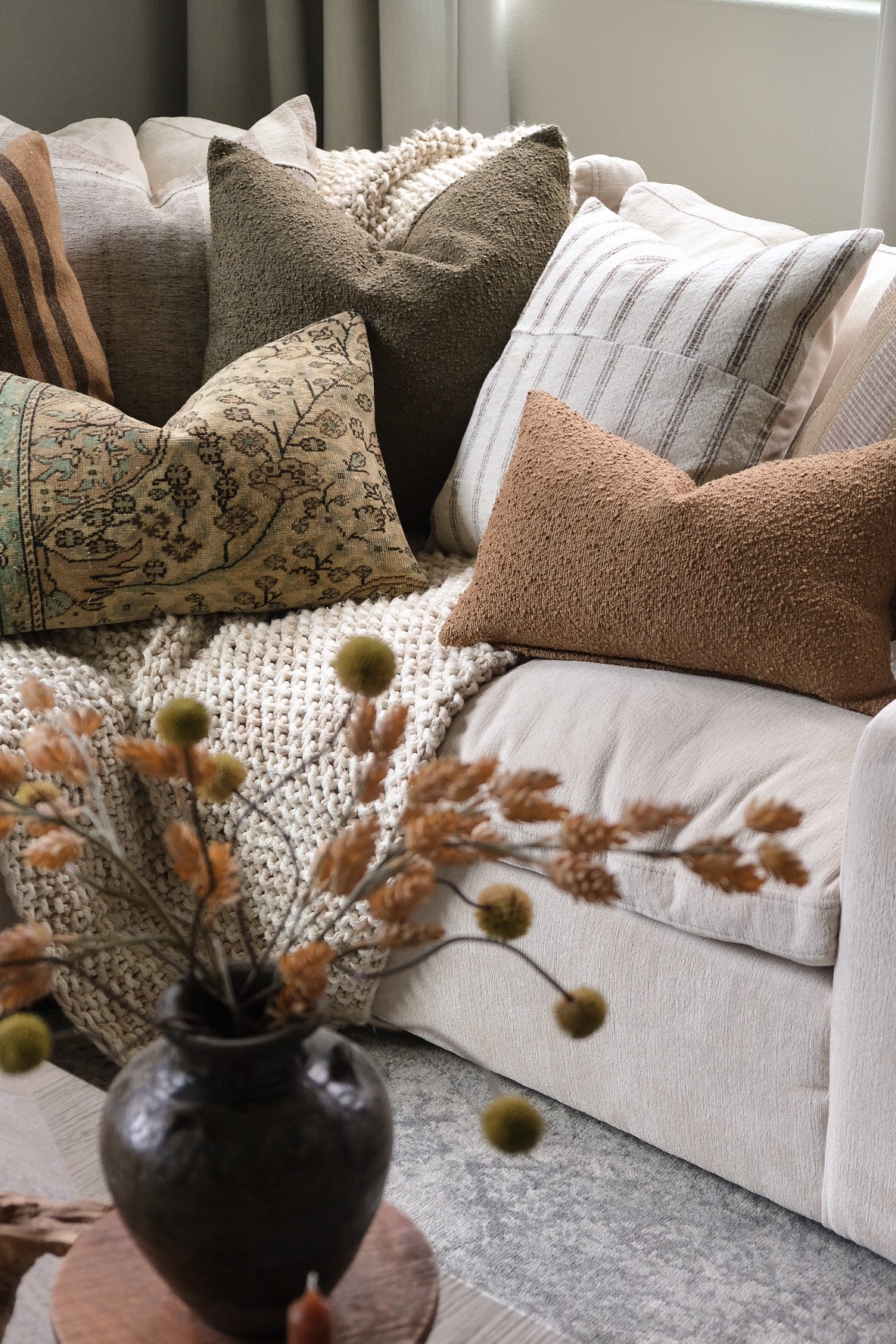 Boucle Pillow: Pine Classics Twenty Third by Deanne 