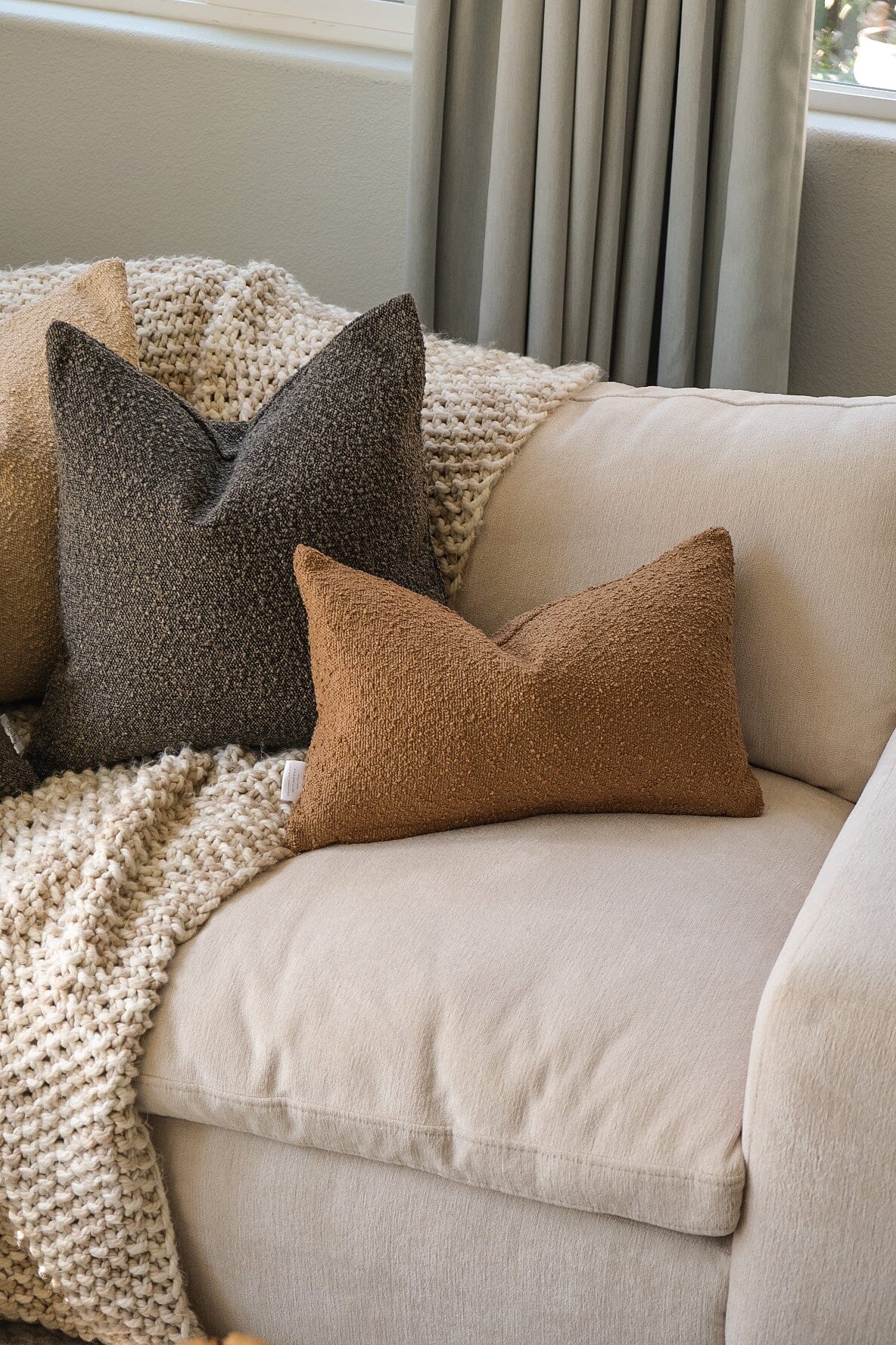 Boucle Pillow: Smoke Classics Twenty Third by Deanne 